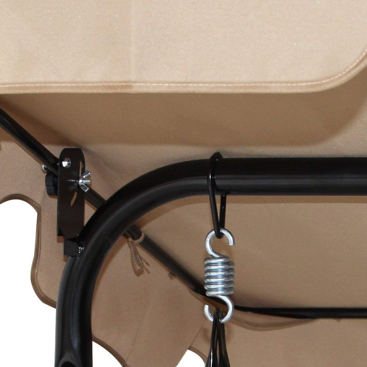 Coast Hollywood Swing Banc de jardin à bascule avec Sunroed 3-Seer-Brown