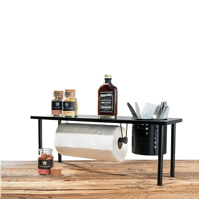 Étagère de cuisine universelle Wenko Blanco - Avec porte-rouleau - Pour les accessoires de cuisine