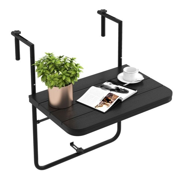 Coast Table de balcon - Pliable - 60 x 40 cm - Anthracite