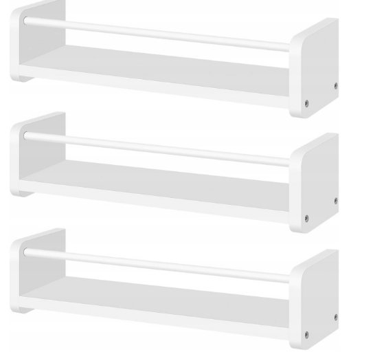 Ensemble d'étagères murales Woltu - Suspendues - MDF - 3 pièces - 40 x 12 x 10 cm - Blanc