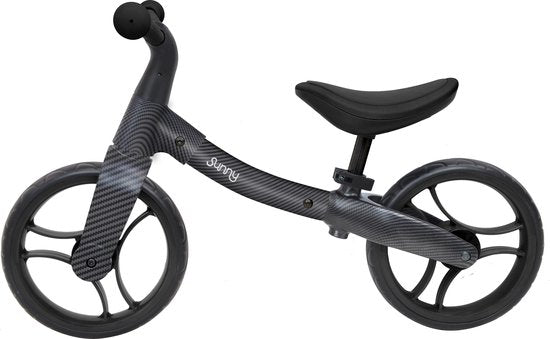 Sunny Balance Bike 3000 - Vélo d'équilibre en métal - À partir de 2 ans - Selle réglable - Aspect fibre de carbone
