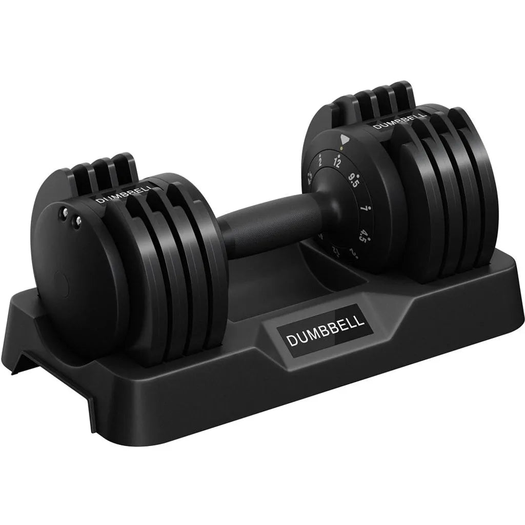 Haltère réglable Yaheetech 2-12 kg, réglage rapide, noir