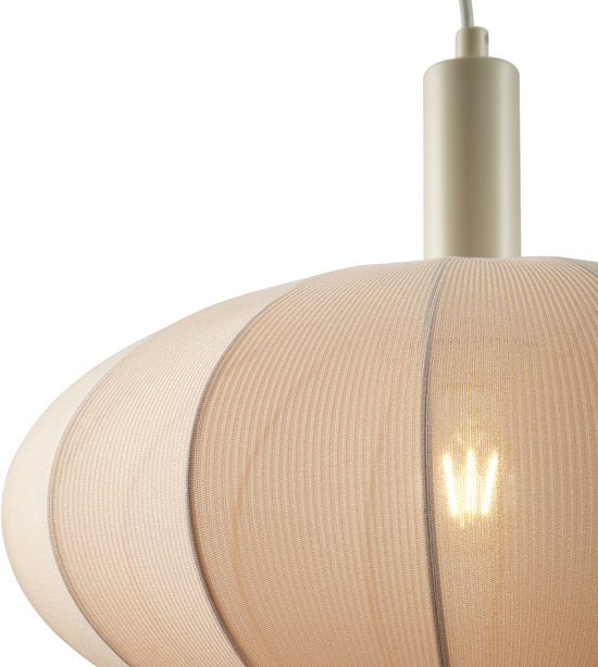 QAZQA bida - Suspension Japandi - 1 source lumineuse - Ø 42 cm - Beige - Salon | Chambre | Cuisine