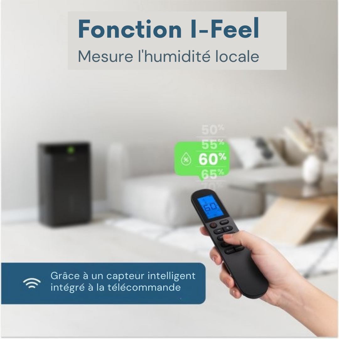Déshumidificateur et purificateur d'air Auronic - Better Plus Series - Déshumidifie 20L par jour - Réservoir d'eau de 5L - Chambre à coucher, salle de bain, salon et bureau - Dévoreur d'humidité pour la maison - Noir