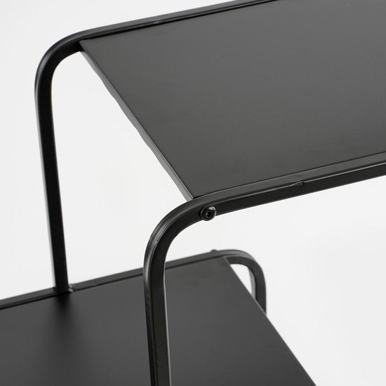 Etagère Mica Decorations - 3 plateaux - Métal - L70 x L30 x H76 cm - Noir
