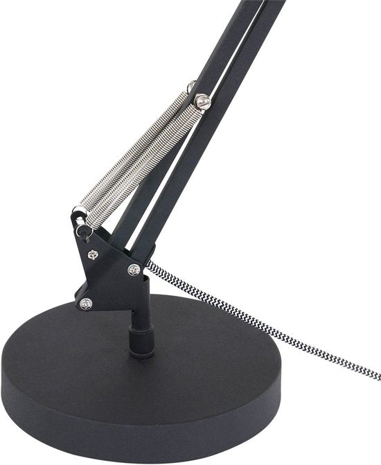 Anne Lighting Zappa - Lampe de table de style industriel - Noir - H : 80 cm - Ø : 18 cm - E27 - Pour l'intérieur - Métal - Lampes de table - Lampe de bureau - Lampes de bureau - Chambre à coucher - Salon - Salle à manger