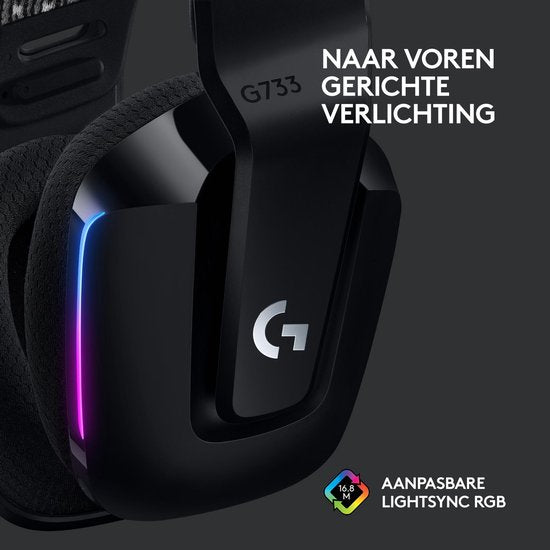 Logitech G733 LIGHTSPEED - Casque de jeu sans fil - PS5/PS4 et PC - Noir