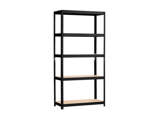 Étagère métallique Metalkas - Lot de deux - 40 x 90 x 180 cm - Noir mat