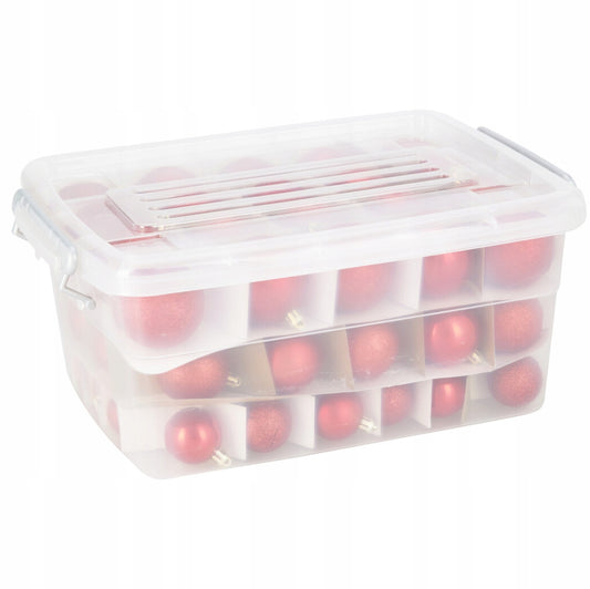 Lot de 70 boules de Noël rouges (4, 5, 6 cm)