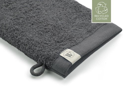 Walra Washand Remade Cotton - 2 x 16 x 21 - 100 % coton, dont 70 % recyclé - Gris / Anthracite