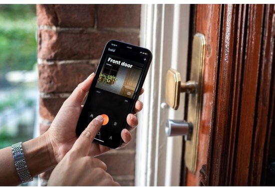 Cylindre Bold - Cylindre de serrure de porte Bold Slim Line avec Bluetooth - SX-33 - acier inoxydable - Argent.