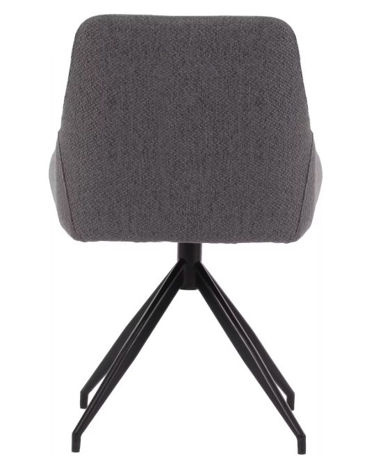 Dutchbone Chaise de salle à manger Laurel pivotante à 360° - Anthracite - 60x51x85 cm