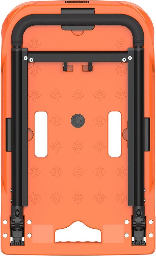 BLACK+DECKER Chariot de transport pliable - Chariot à plate-forme - Max. 90 KG - Réglable en hauteur - 61.4 x 37x3 x 89.4 CM - Orange