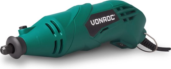 VONROC Multitool - Rotatif - 160W - Incluant 40 accessoires, 2 embouts, manche flexible et sac de rangement