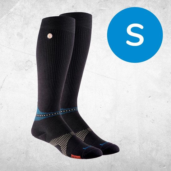 NeuroSocks Knee High noir S (35-38) - Chaussettes - bien-être - Au travail, pendant le sport et les loisirs - Motif Neuro Tech « VOXX HPT Pattern »