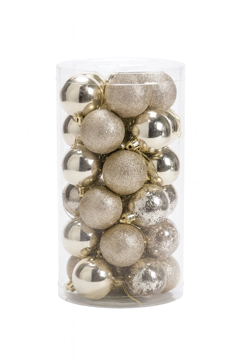 Set de boules de Noël de luxe - 60 pièces - Ø 6 cm - Or et argent - Décoration de Noël de luxe