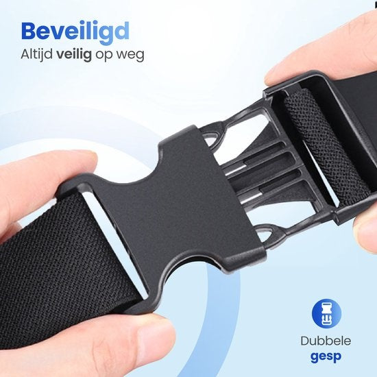 Garpex® Universal Chest strap Harnais de poitrine - Support de poitrine adapté à diverses caméras d'action et smartphones - Noir