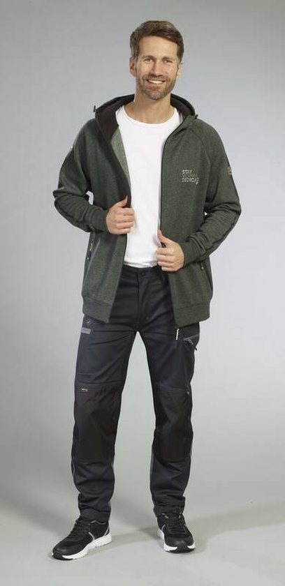 Veste de survêtement TERRAX WORKWEAR avec capuche, vert/noir, taille L