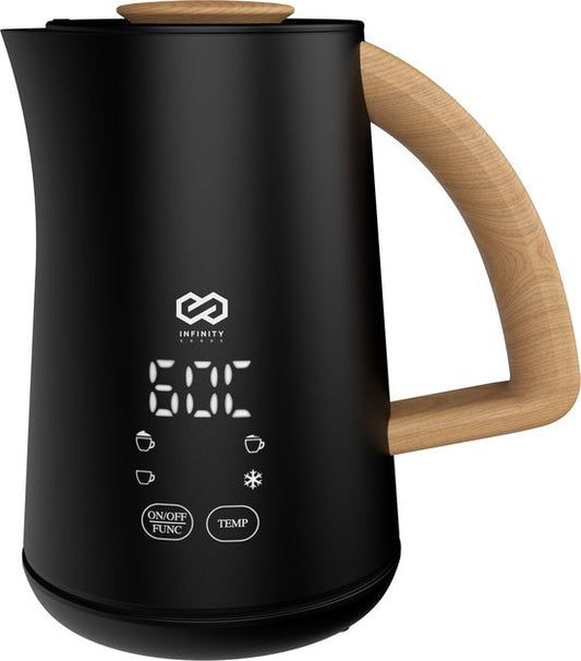 Mousseur à lait - Infinity Goods - Électrique - 4 fonctions - 500ML - Mousseur à lait - chauffage - revêtement antiadhésif - noir