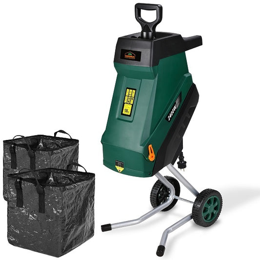 Broyeur électrique - Gardebruk - Broyeur de branches - avec bac de récupération 50L