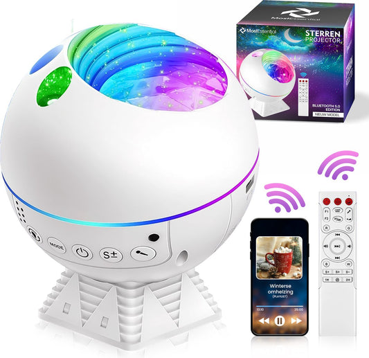 MostEssential Premium Star Projector - Bluetooth 5.0 - USB - 3000 lm - Blanc