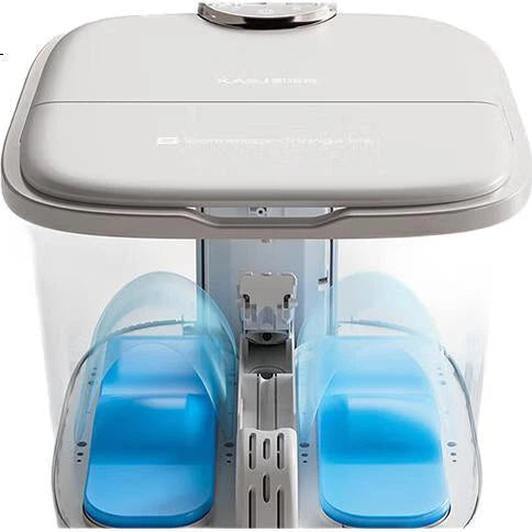Appareil de massage des pieds Keshijie K3 - Automatique avec chauffage intelligent et coussins d'air - Blanc - 39 x 34 x 35,6 cm