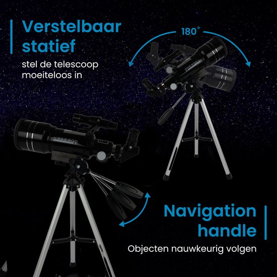 ODESSEY - Télescope - Voie Lactée Edition - Réflecteur - Zoom jusqu'à 150x - Noir