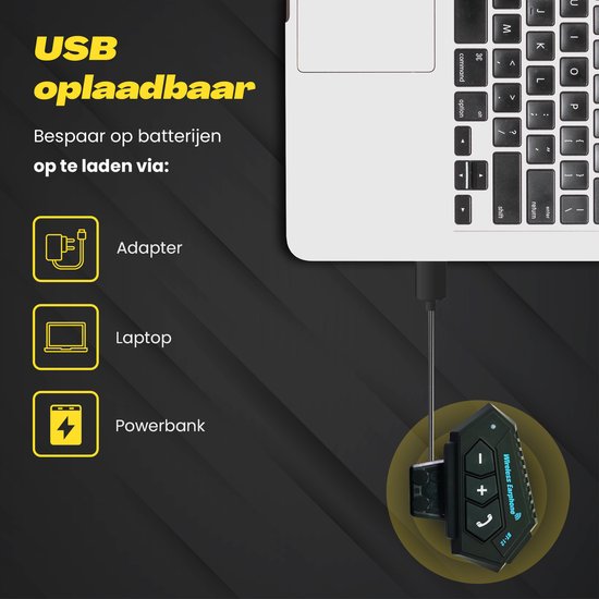 Casque de moto avec kit mains libres Bluetooth - Avec microphone pour casque - Étanche - Taille universelle