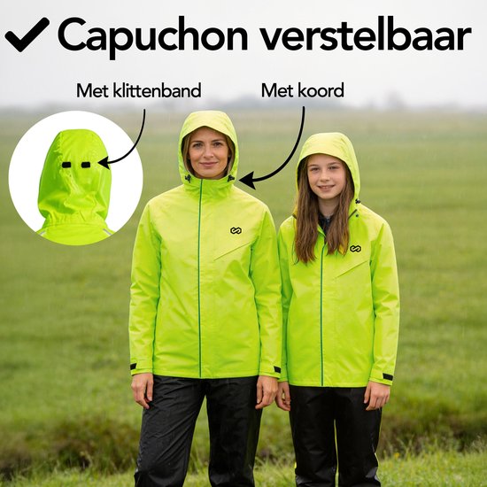 Infinity Goods Combinaison de pluie Nikki - Femmes et hommes - Taille XXXL - Imperméable et respirante - Réfléchissante - Jaune fluo