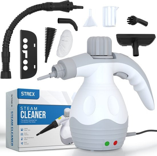 Nettoyeur vapeur portatif– Strex - 1200W 4 bars - Nettoyeur Multifonction à Main - Détachant