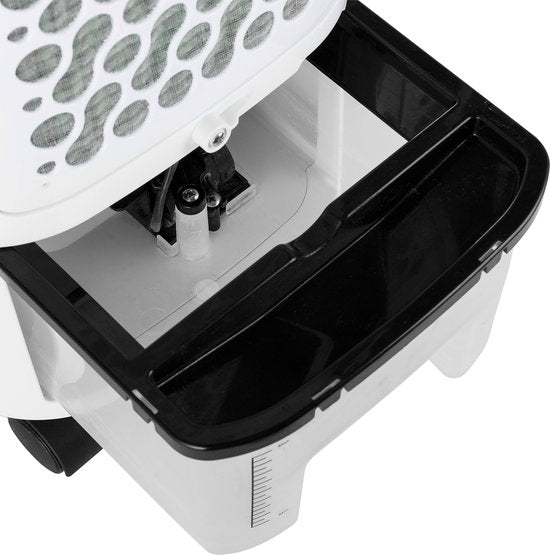 Climatiseur mobile Tristar 4 L – Avec télécommande et minuterie – Roulettes pivotantes – Éléments de refroidissement – Réglable – AT‑5446 – Blanc