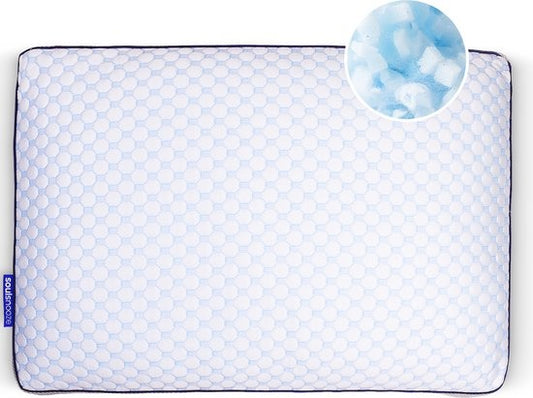 Oreiller en mousse à mémoire de forme Soulsnooze® Dawn - 100 nuits de sommeil d'essai - Design personnalisable - Oreiller contre les douleurs cervicales - Convient aux dormeurs sur le dos, sur le côté et sur le ventre - Mousse à mémoire de forme déchiquet