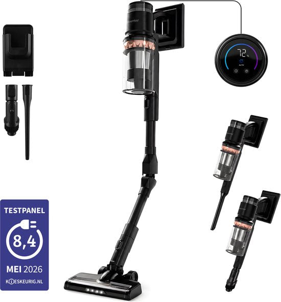 Aspirateur à main sans fil Bloomfold Swift – Aspirateur à main – Avec laser et détection des saletés – Puissant aspirateur sans fil de 350 W pour les poils d'animaux – Léger – Batterie d'une autonomie de 60 min