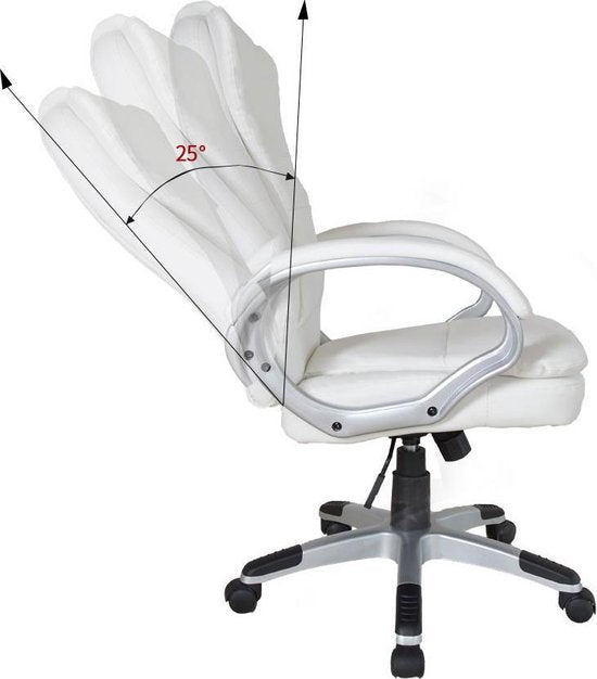 Fauteuil pivotant - fauteuil de direction - réglable ergonomiquement - rembourrage extra épais - gris