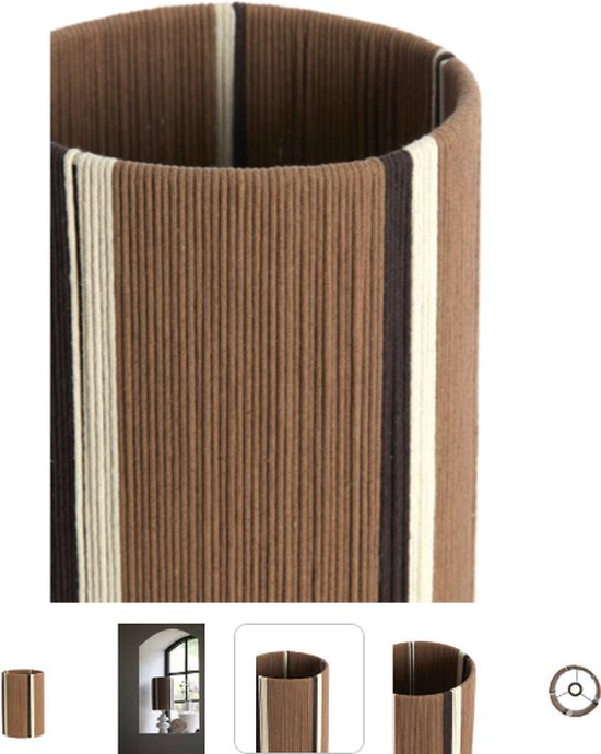 Light & Living Abat-jour Medan - Marron foncé - Ø20cm - Moderne