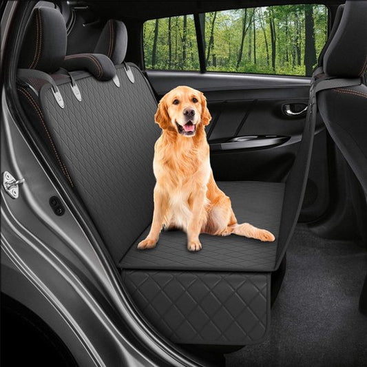 Achaté Tapis pour chien Siège arrière et coffre de voiture - 137 x 147 CM - Housse de protection - Tapis pour chien - Noir