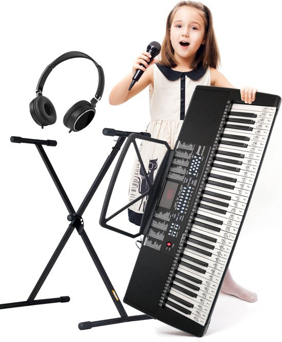 Finesse Keyboard Piano met Standaard - 61 Keys - New Orleans Model
