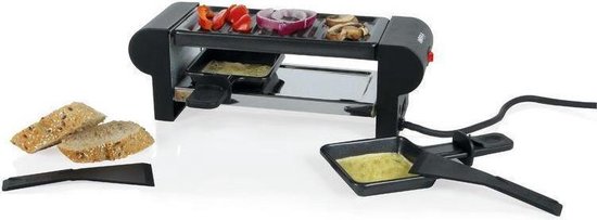 Boska Raclette Mini 220V - pour fondre et griller - 2 personnes - Noir