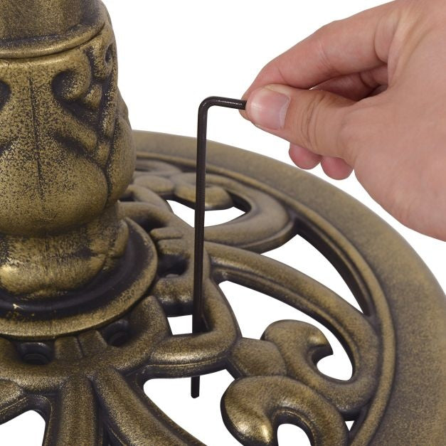 Station d'alimentation pour oiseaux Station d'alimentation pour oiseaux Support pour mangeoires 50 x 76 cm bronze