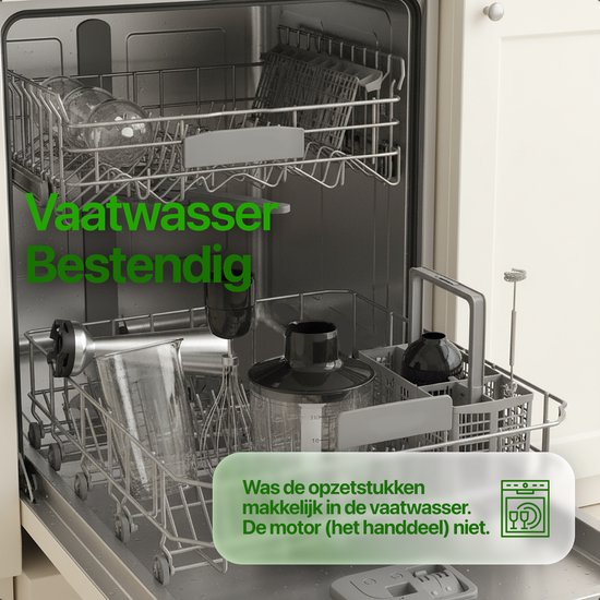 MATTI® - Mixeur plongeant 5in1 - Mixeur plongeant électrique - Hachoir - Blender - Mousseur à lait - 1500W