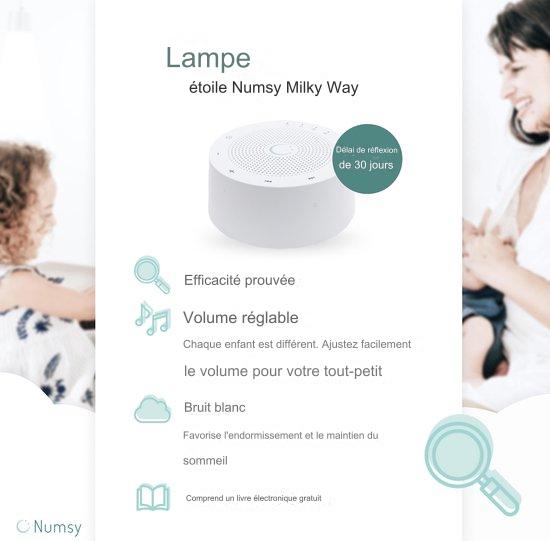 Appareil de Bruit Blanc pour Bébés/Adultes Numsy Paradise, Entraîneur de sommeil, Blanc