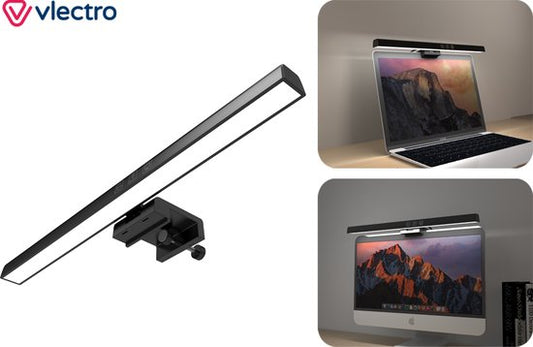 Vlectro - Lampe écran pour ordinateur portable ou PC - Vlectro - 50 cm - Noir