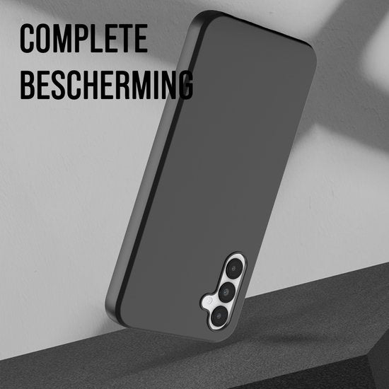 Podec Case Suitable for Samsung Galaxy A14 Black Phone Case - Anti-Shock Case Cover with 1x Screen Protector