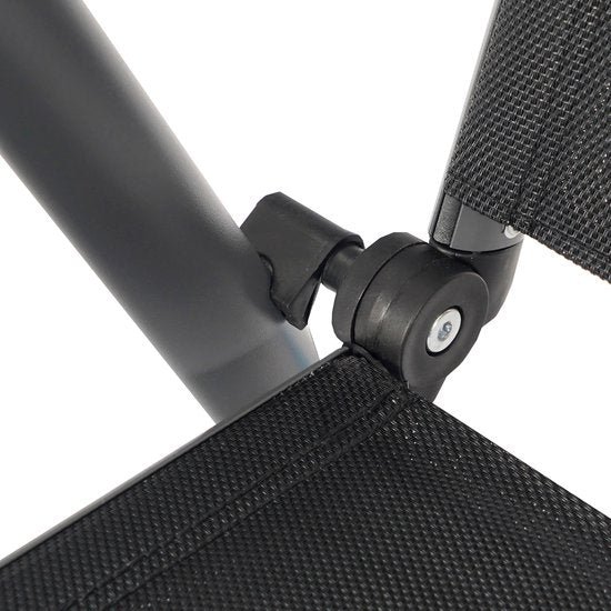 Chaise de camping AXI Mack – Chaise à plusieurs positions – Anthracite et noir – Respirante et résistante aux intempéries – Capacité de charge de 120 kg – Positions réglables et pliable – Chaise pliante confortable – Légère