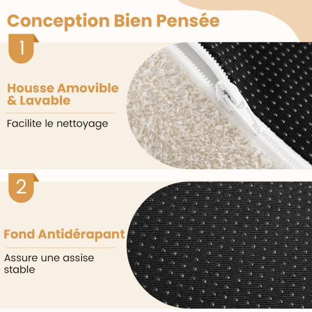 Coast Beanbag - forme poire - peluche - dossier - 82x82x59 cm - blanc