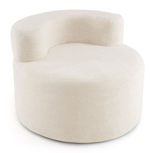 Coast Beanbag - forme poire - peluche - dossier - 82x82x59 cm - blanc