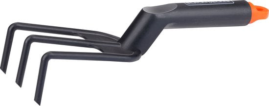 BLACK+DECKER Râteau à main - Poignée ergonomique - Robuste et flexible - Noir