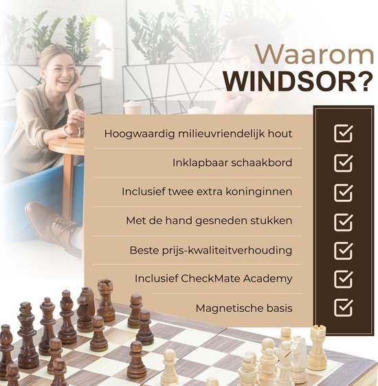 Windsor CheckMate - Échiquier - 40 cm - Magnétique