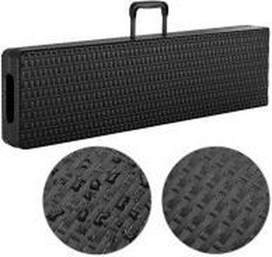 Banc de jardin pliable Casaria - 2 pièces avec poignée de transport -180 cm Noir