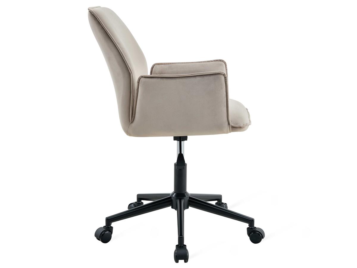 Chaise de bureau Multifurn Jill Velvet Taupe - Lot de deux - Confortable et élégante